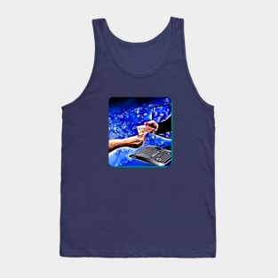 Hand to hand paying through screen abstract make money Tank Top